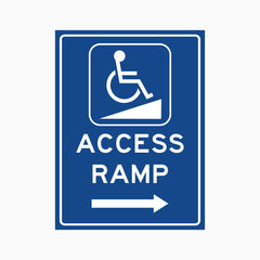 ACCESS RAMP SIGN RIGHT