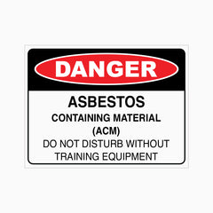 ASBESTOS CONTAINING MATERIAL SIGN