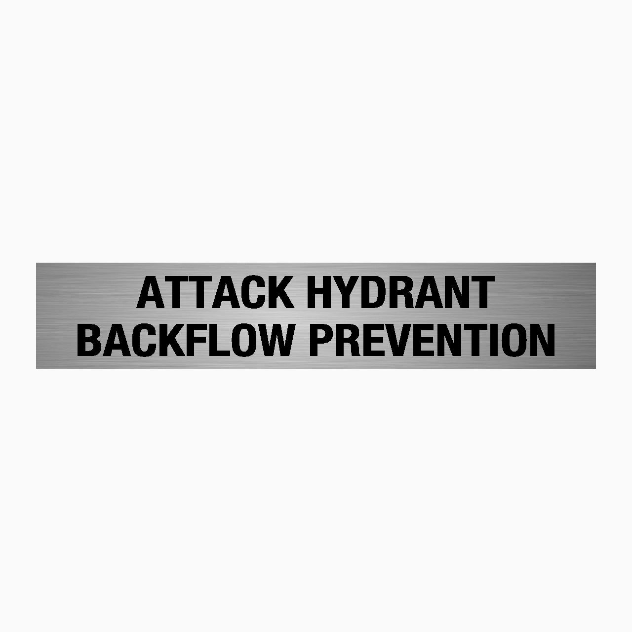 Flow Protection Signage Attack Hydrant Backflow Prevention Sign | Safety Signage | GET SIGNS ...