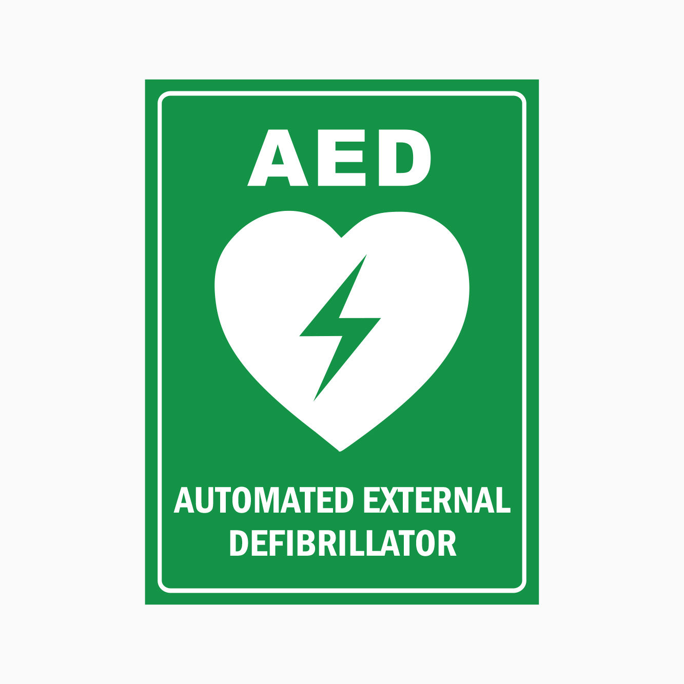 AUTOMATED EXTERNAL DEFIBRILLATOR SIGN