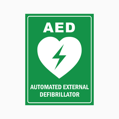 AUTOMATED EXTERNAL DEFIBRILLATOR SIGN
