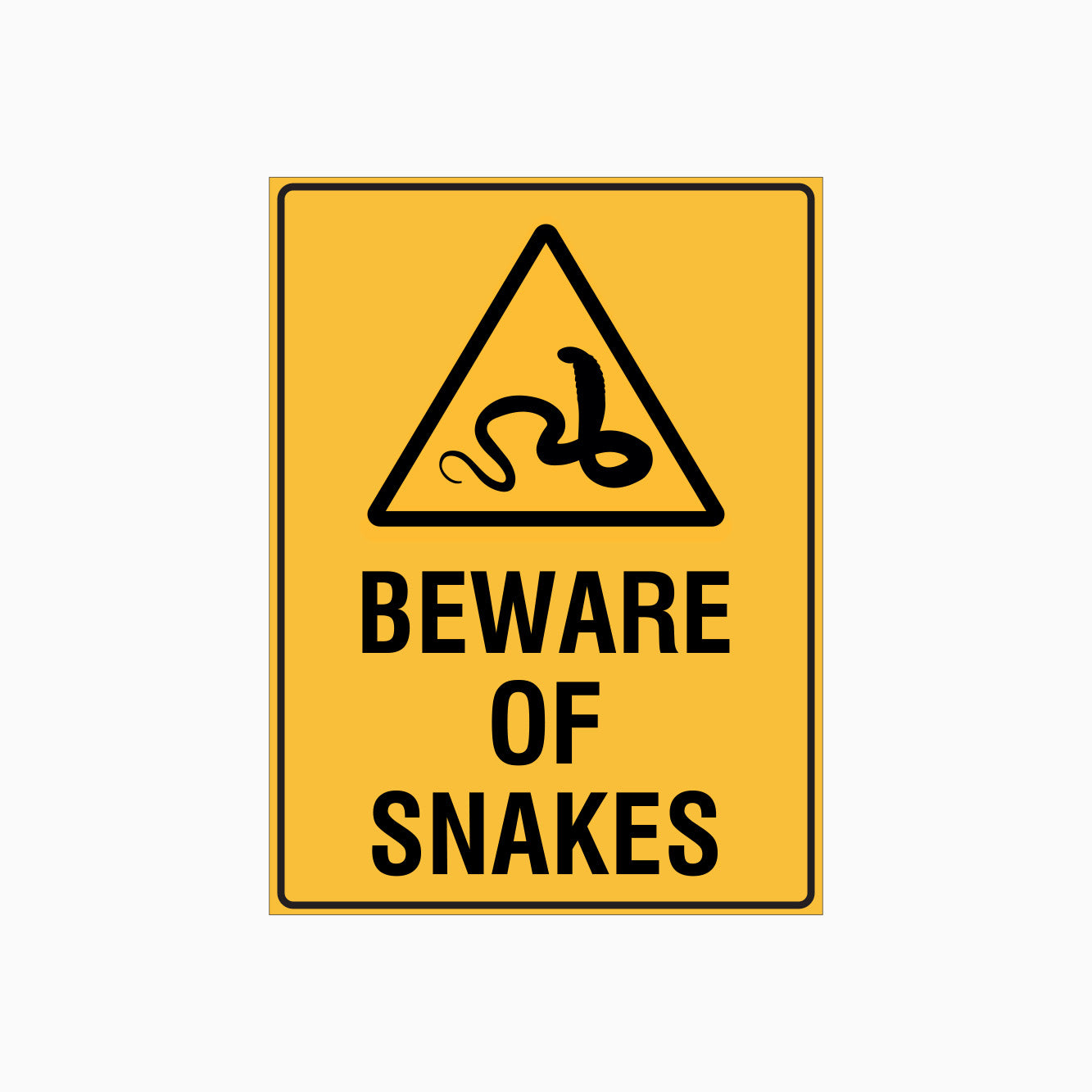 BEWARE OF SNAKES SIGN