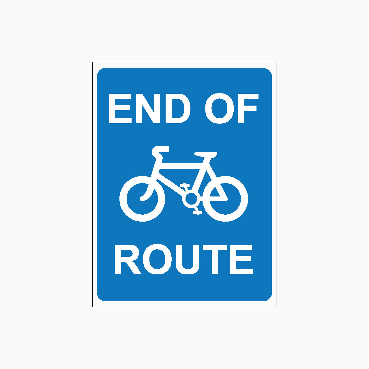 END OF CYCLE ROUTE SIGN