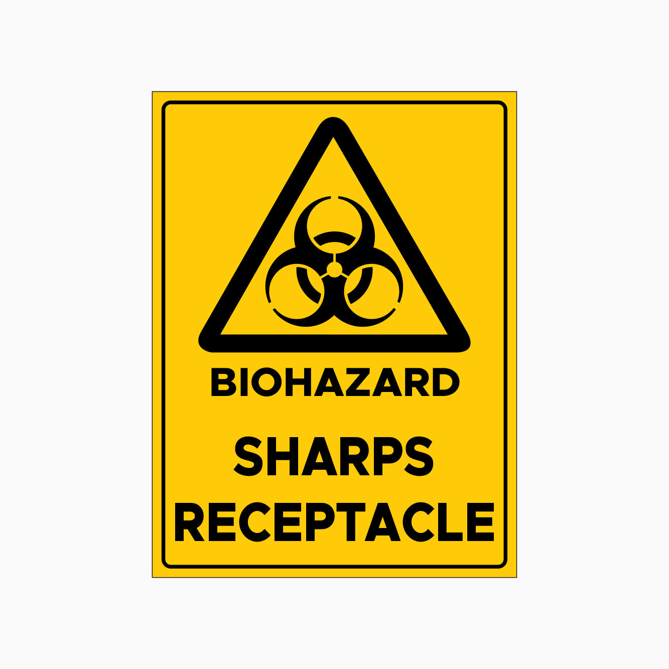 BIOHAZARD SHARPS RECEPTACLE SIGN