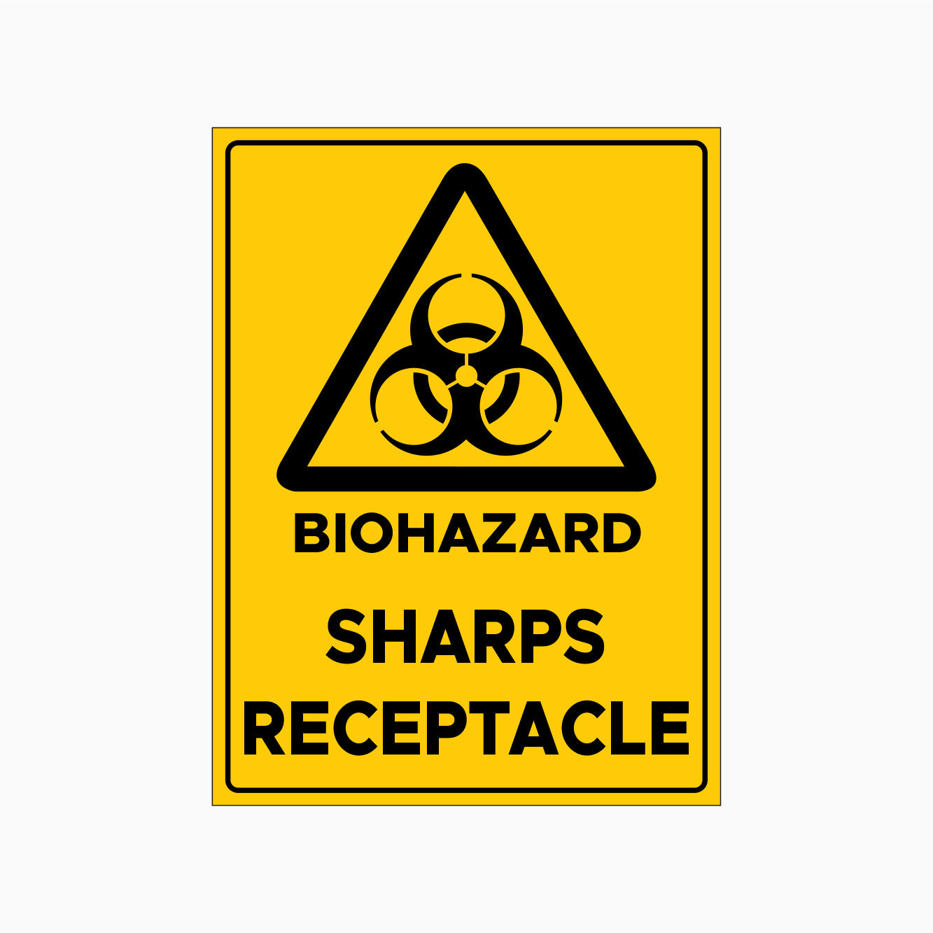 BIOHAZARD SIGN - SHARPS RECEPTACLE SIGN – Get signs