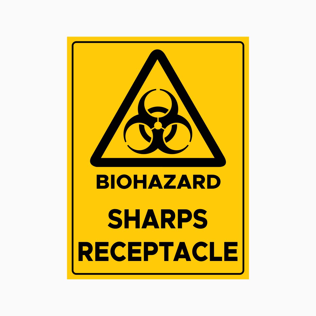 BIOHAZARD SHARPS RECEPTACLE SIGN - GET SIGNS