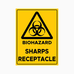 BIOHAZARD SHARPS RECEPTACLE SIGN