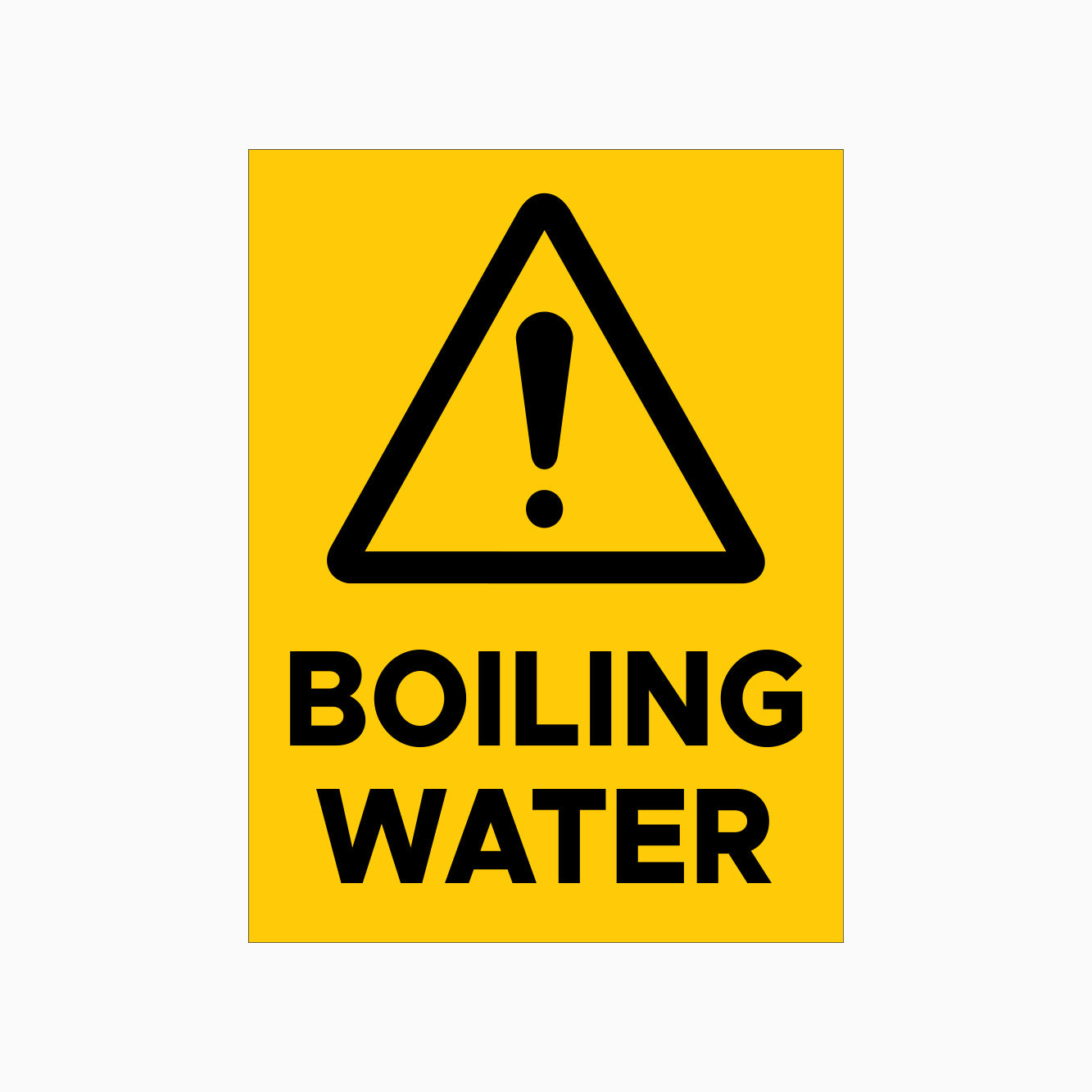 CAUTION SIGN - BOILING WATER SIGN