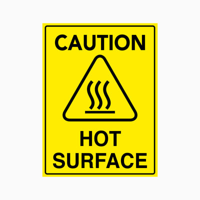 CAUTION HOT SURFACE SIGN