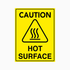 CAUTION HOT SURFACE SIGN