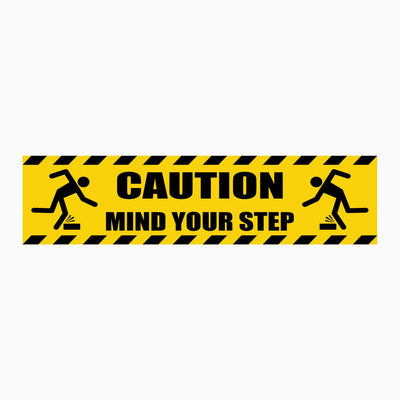 Caution Mind Your Step Safety Warning Sign
