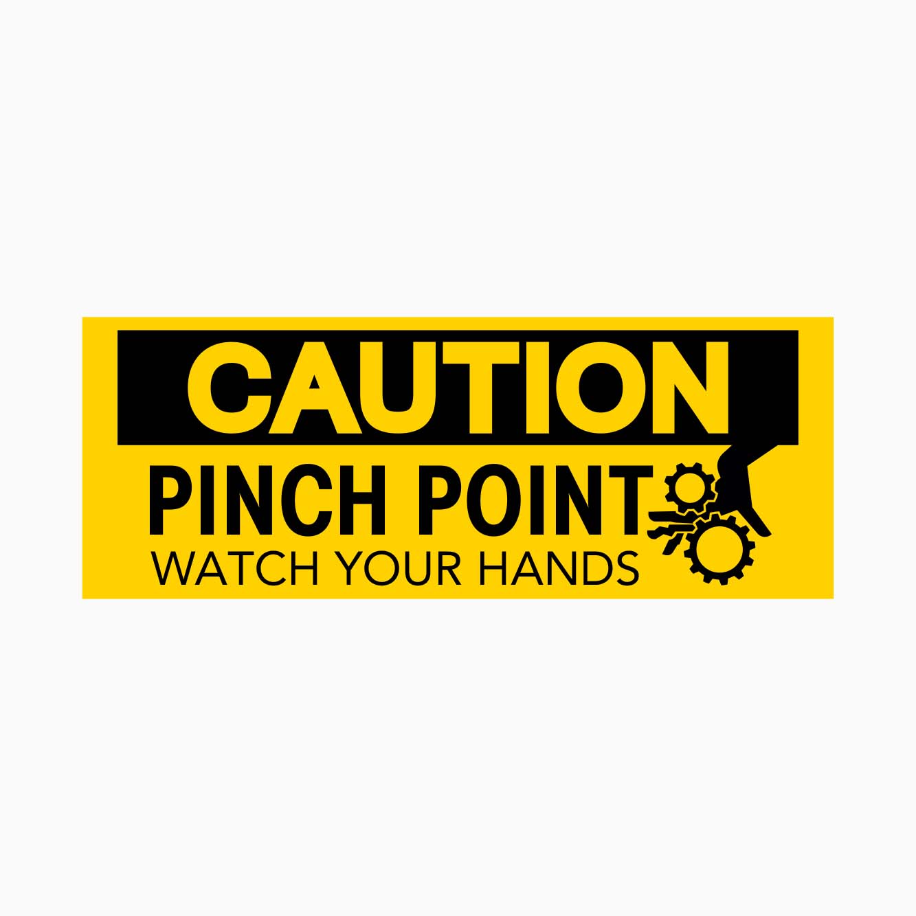 CAUTION PINCH POINT WATCH YOUR HANDS SIGN - GET SIGNS