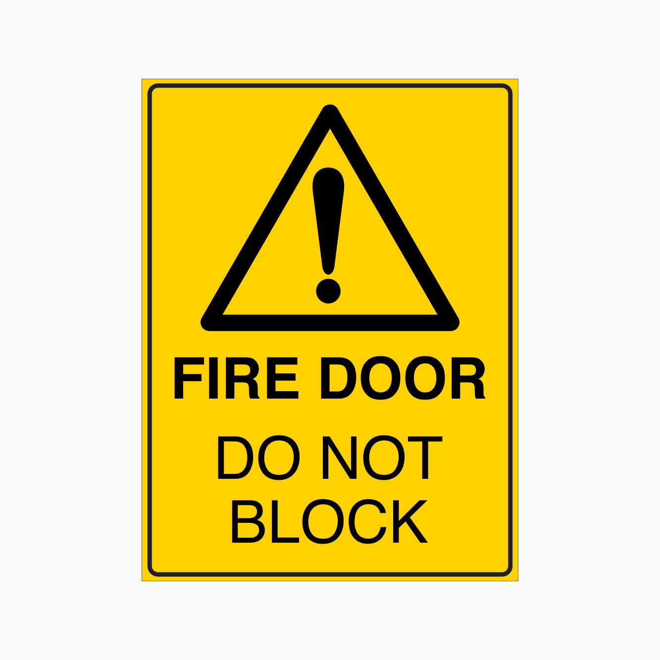 Buy Fire Safety Door - Do Not Block Signs in Australia | GET SIGN – Get ...