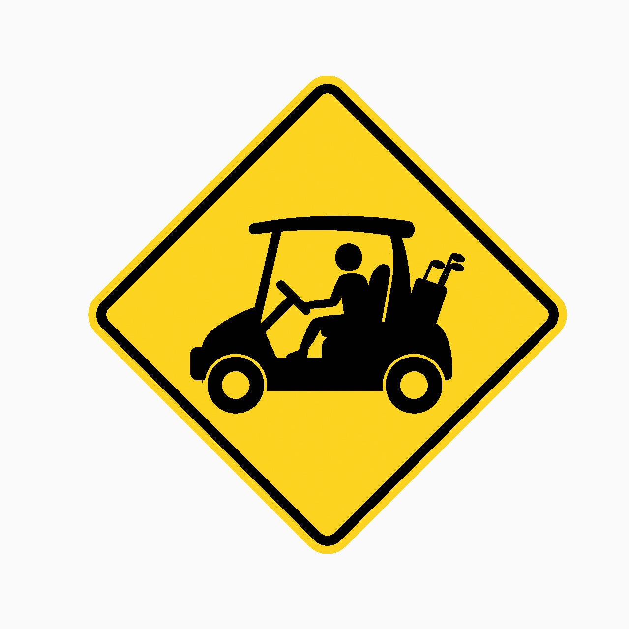 GOLF CART CROSSING - (Yellow Diamond)