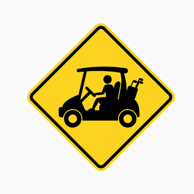 GOLF CART CROSSING SIGN