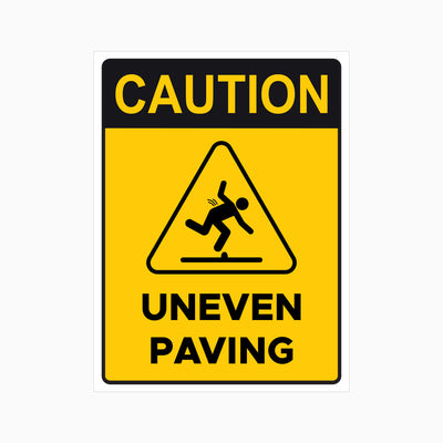 UNEVEN PAVING SIGN