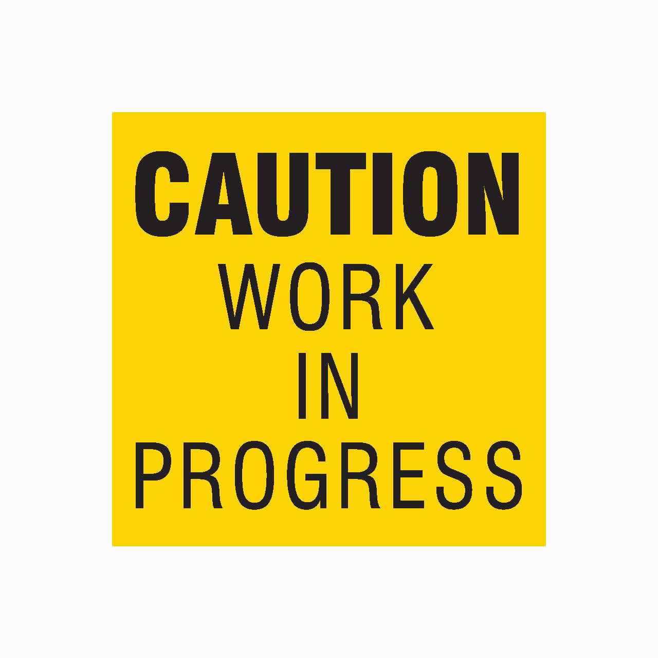 WORK IN PROGRESS SIGN - ROAD AND TRAFFIC SIGNS