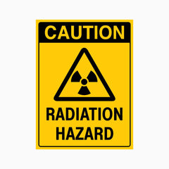 CAUTION RADIATION HAZARD SIGN