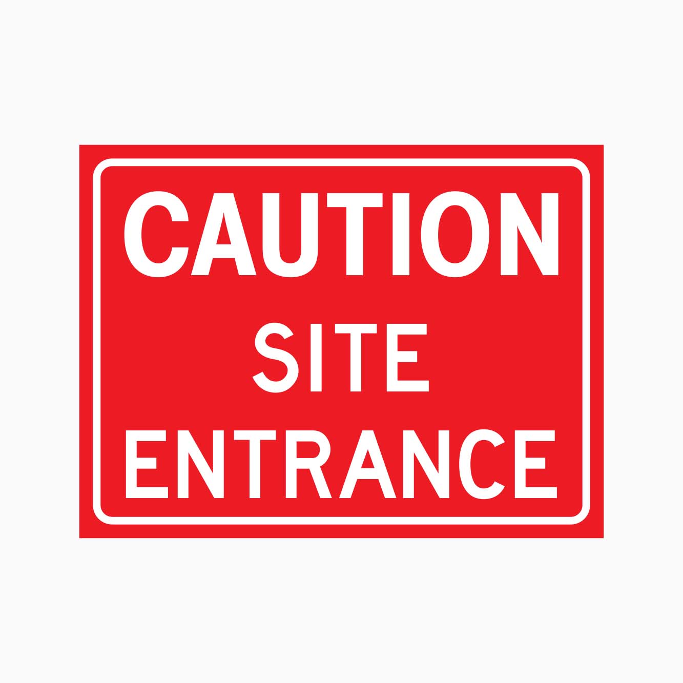 CAUTION SITE ENTRANCE SIGN - GET SIGNS