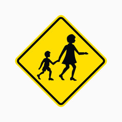 WARNING CHILDREN CROSSING SIGN