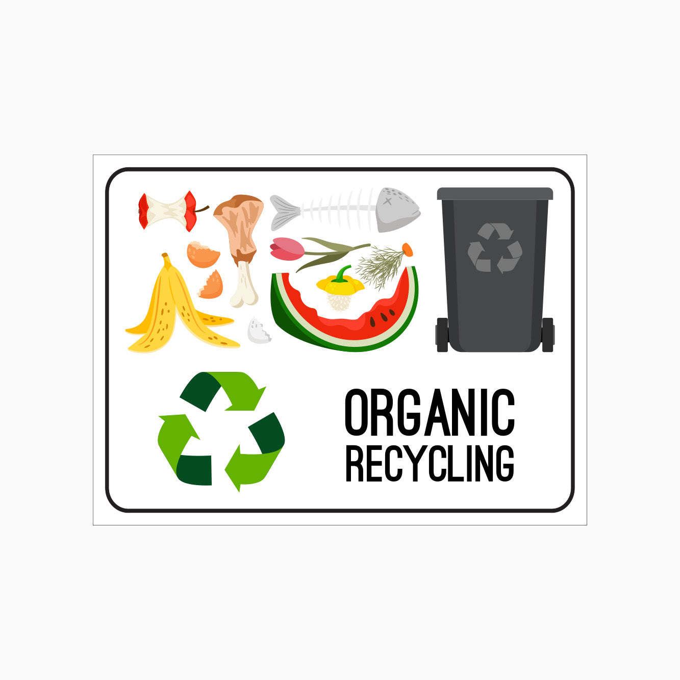 ORGANIC RECYCLING SIGN - Recycling Signs FROM GET SIGNS