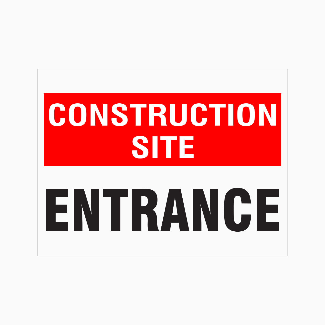 CONSTRUCTION SITE ENTRANCE SIGN - GET SIGNS