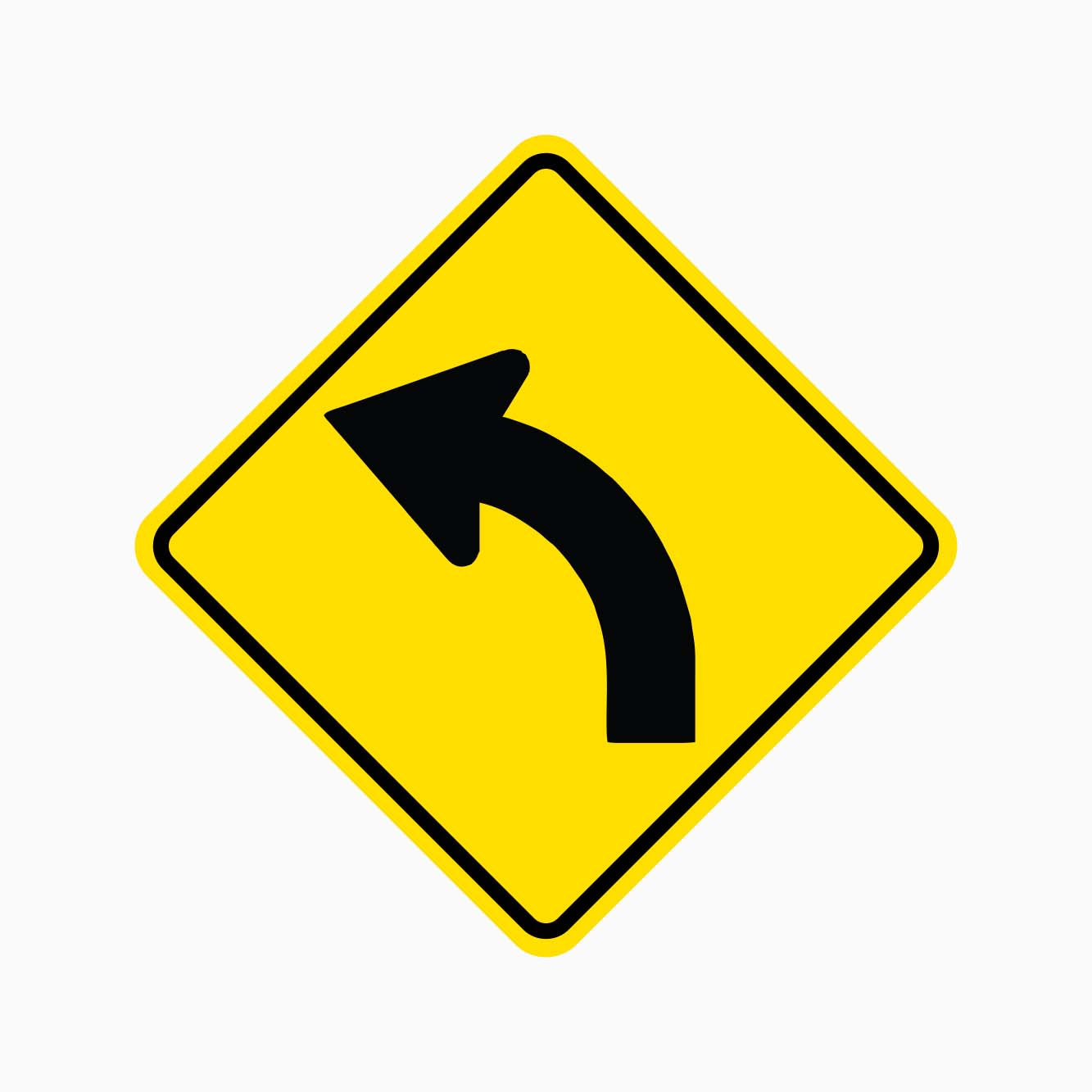 CURVE SIGN LEFT W1-3L - GET SIGNS