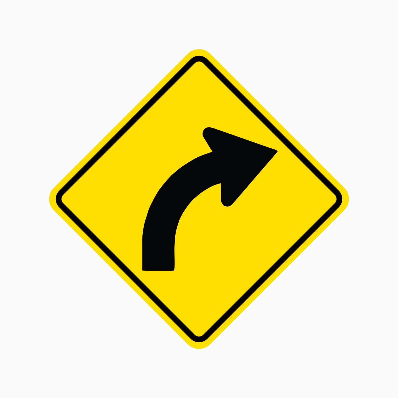 CURVE SIGN RIGHT W1-3R - GET SIGNS