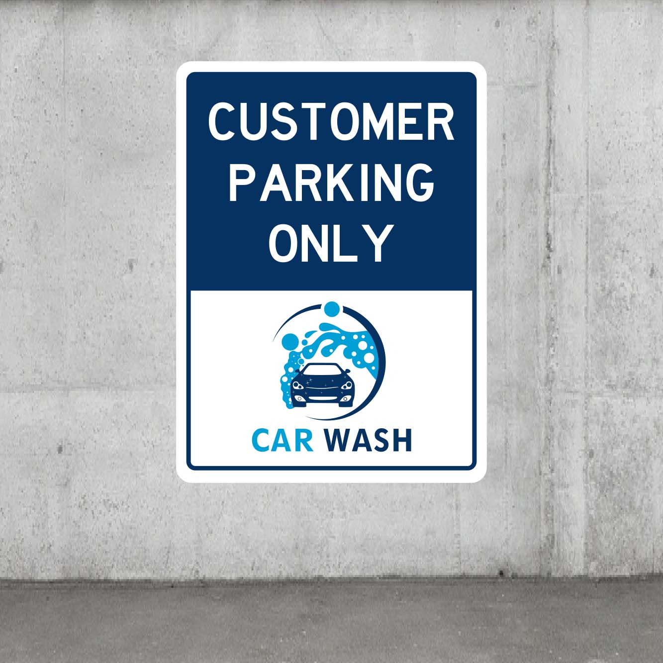 CUSTOMER PARKING ONLY SIGN WITH Your Logo AT GET SIGNS