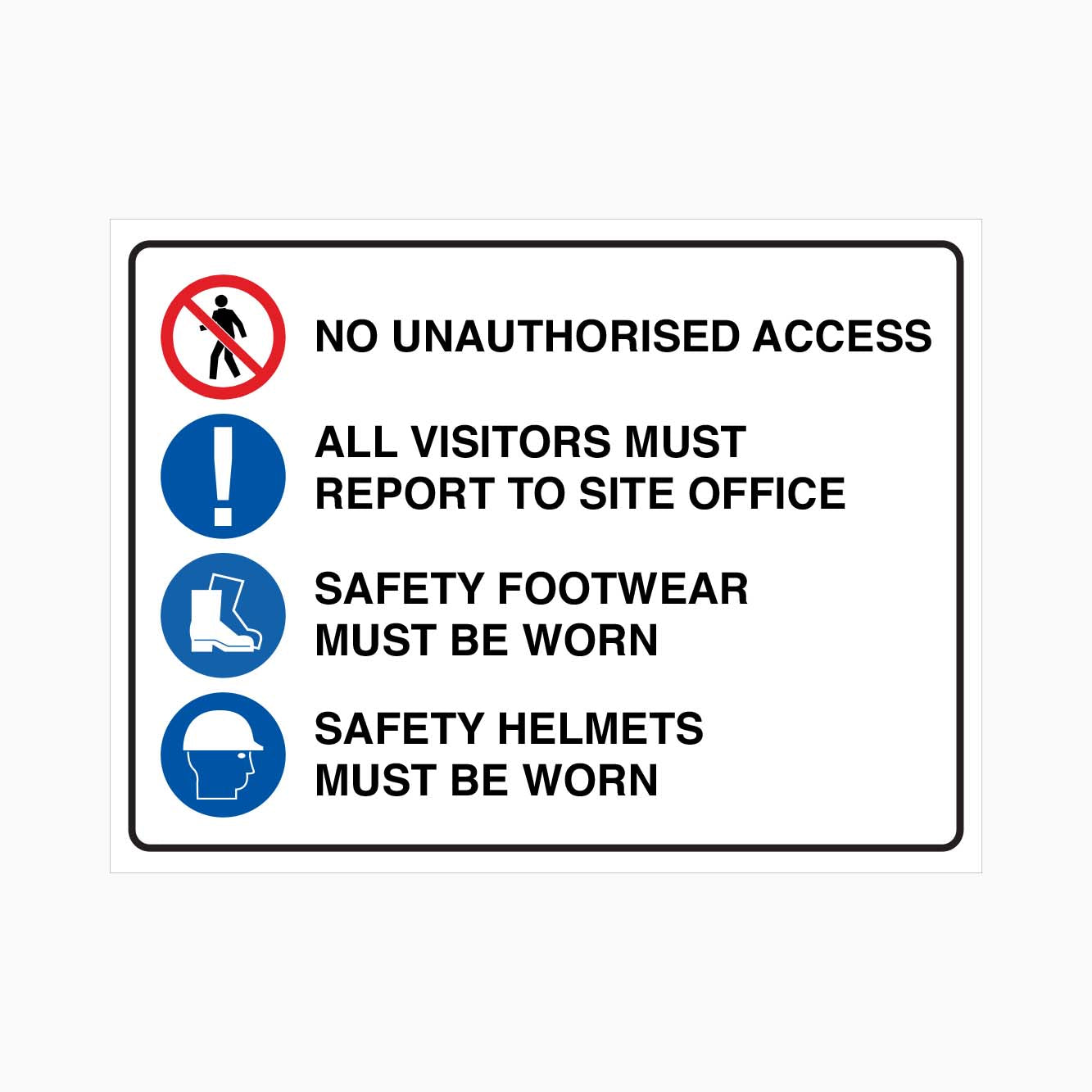 Workplace Entry Conditions Sign | Australian Safety Signs – Get signs