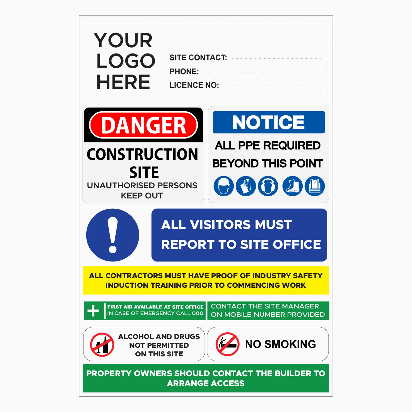 High-Quality Safety Signs for Construction Sites | GET SIGNS Australia ...