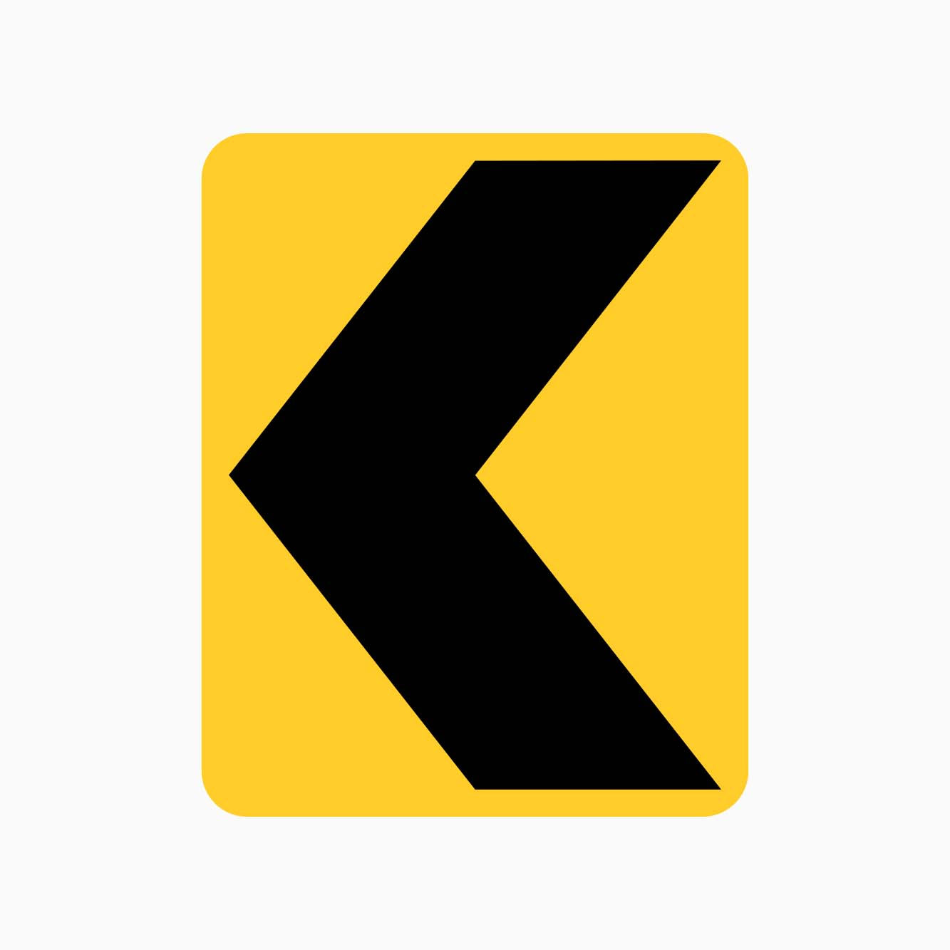 Digitial Chevron Sign CHEVRON HAZARD MARKER SIGN LEFT – Get signs