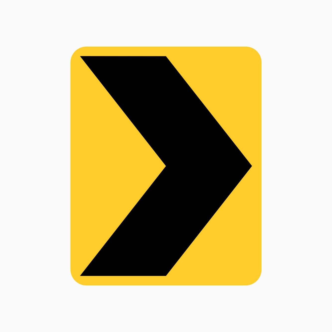 CHEVRON HAZARD MARKER SIGN D4-6R