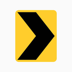 CHEVRON HAZARD MARKER SIGN RIGHT