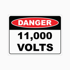11,000 VOLTS SIGN