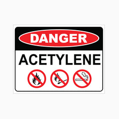 DANGER ACETYLENE SIGN