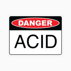 DANGER ACID SIGN