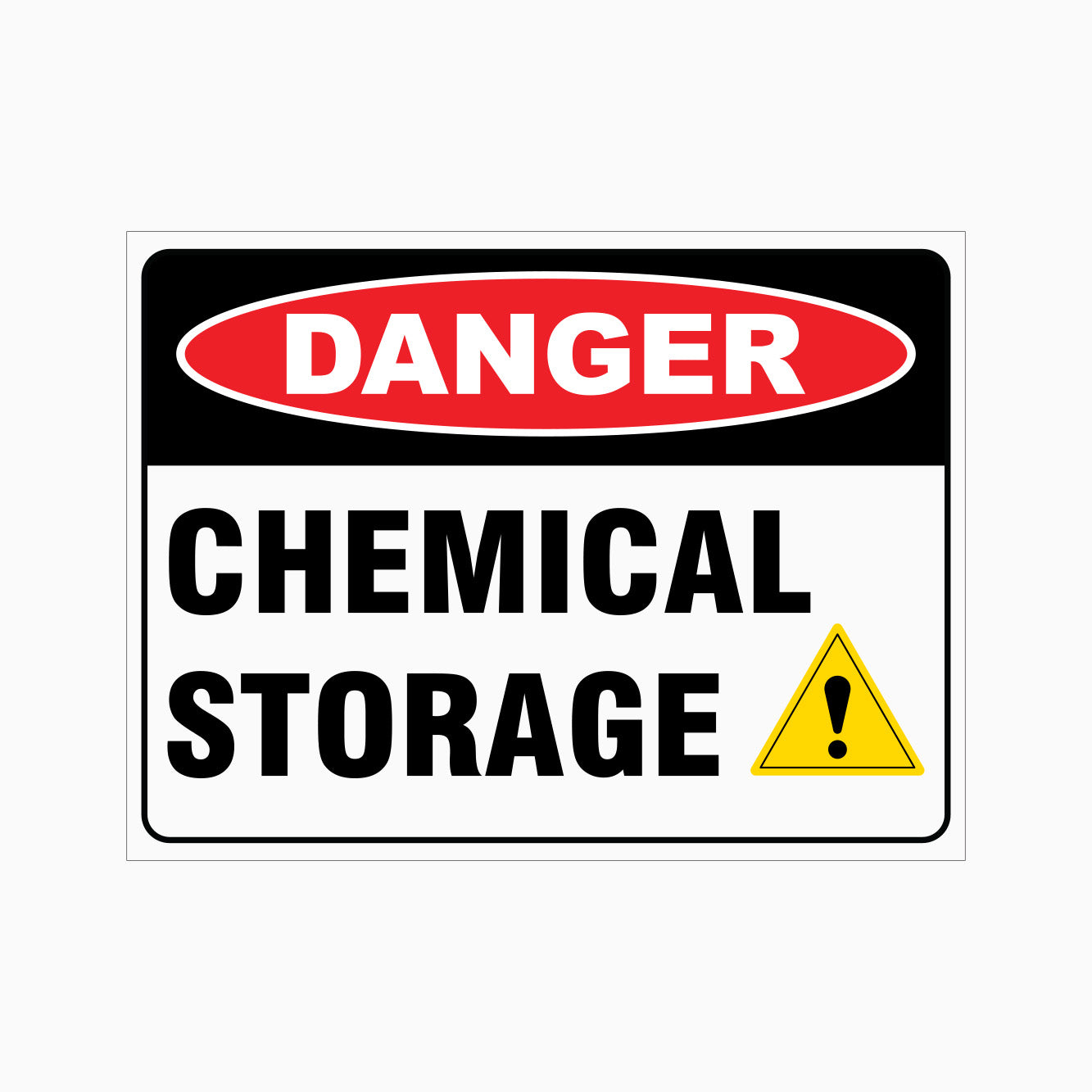 DANGER CHEMICAL STORAGE SIGN