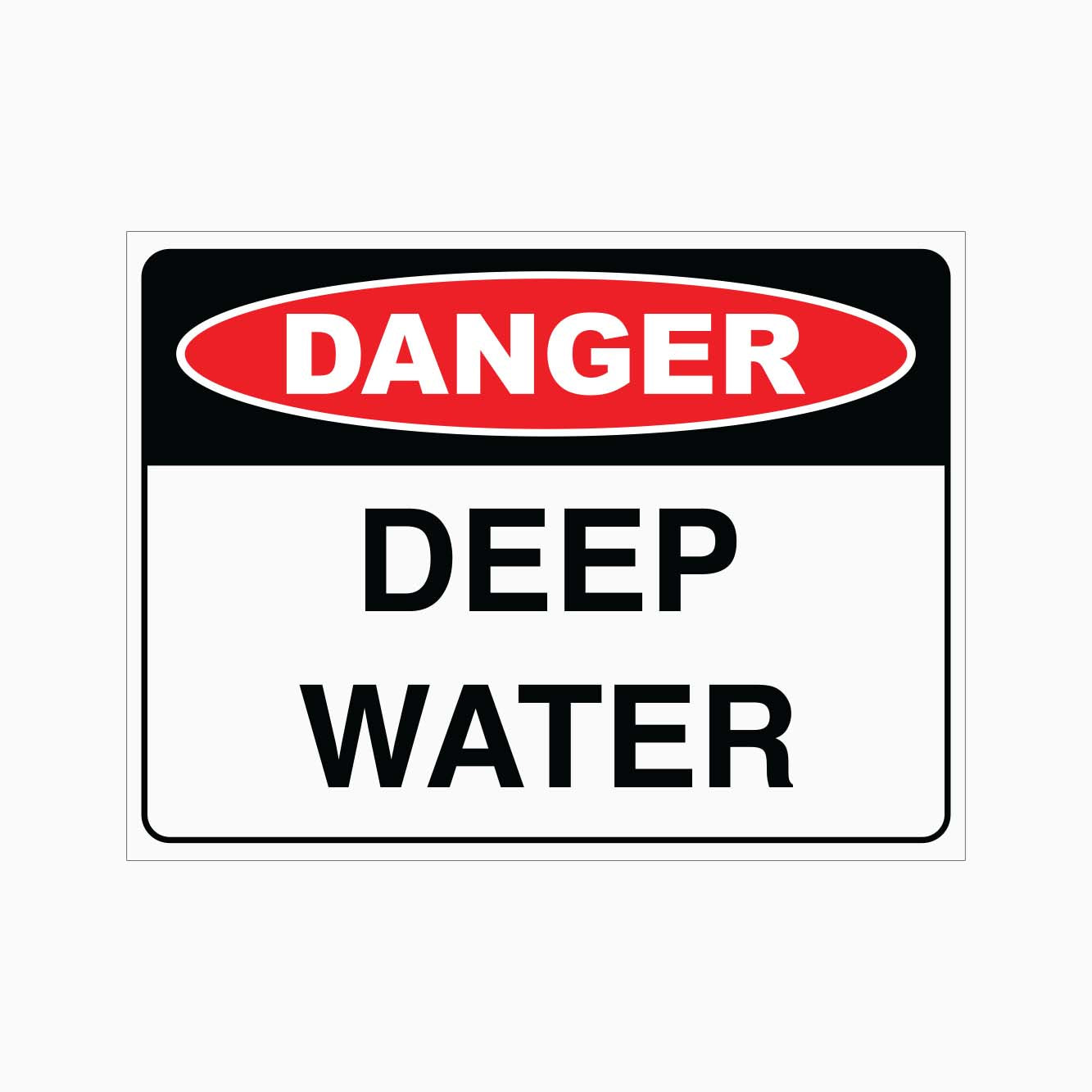 DANGER DEEP WATER SIGN - GET SIGNS - SAFETY SIGNS IN AUSTRALIA
