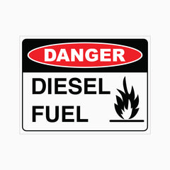 DANGER DIESEL FUEL SIGN