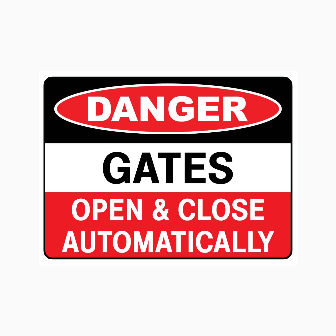 Gates Open & Close Automatically Sign | Safety Signage | GET SIGNS ...