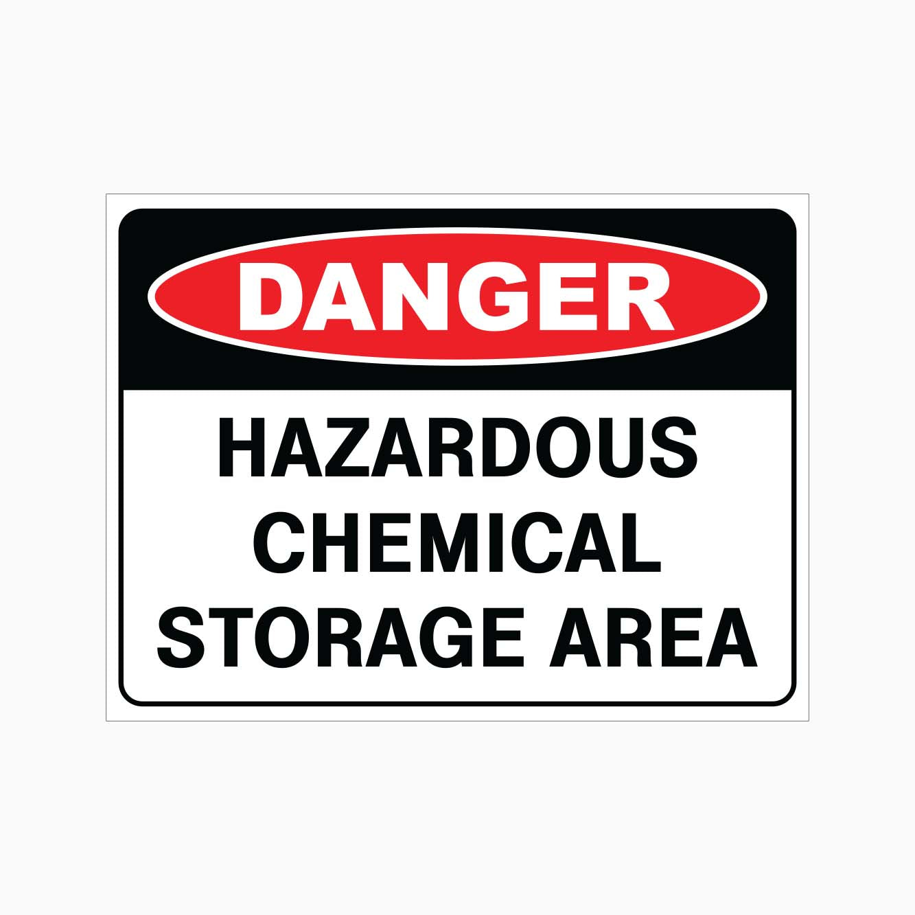 DANGER HAZARDOUS CHEMICAL STORAGE AREA SIGN - GET SIGNS