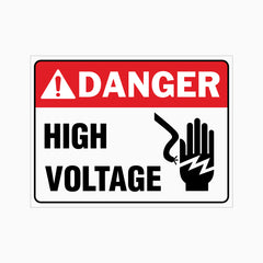 DANGER HIGH VOLTAGE SIGN