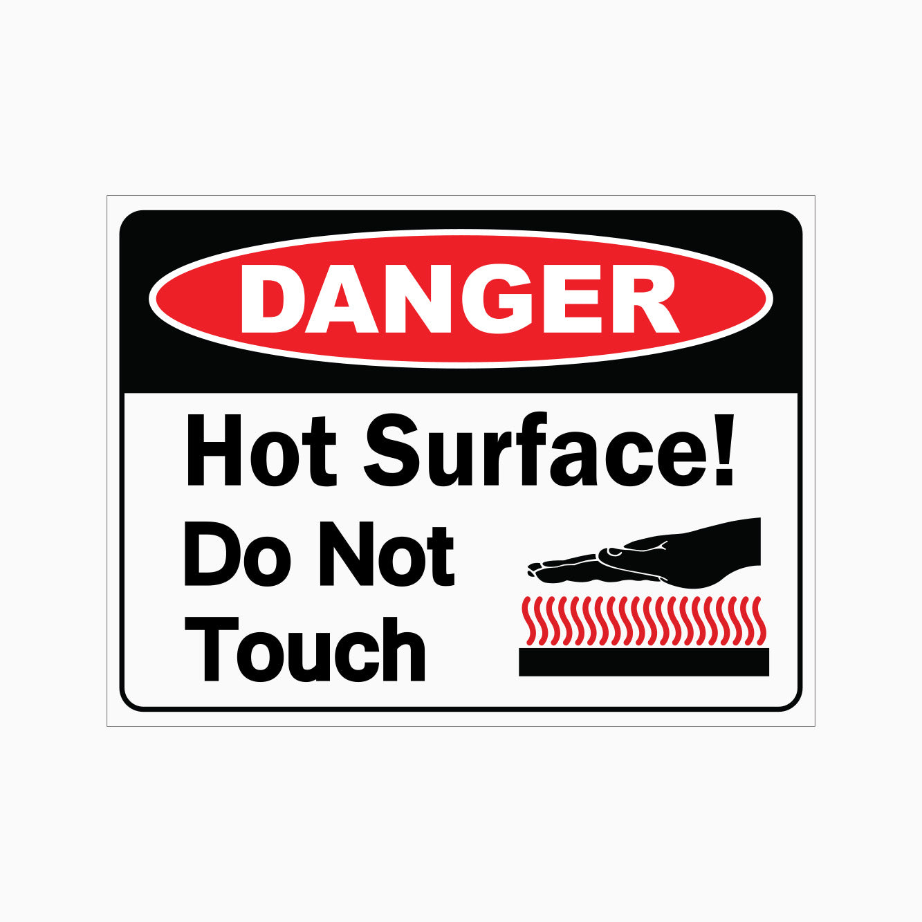 Hot Surface Sign Machine Do Not Touch Signboard Hot Surface Do Not Touch Sign | Hygiene