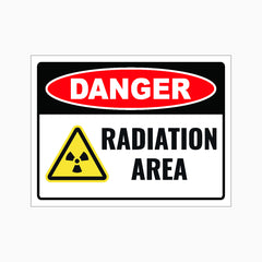 DANGER RADIATION AREA SIGN