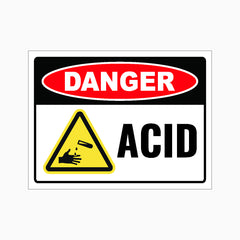 DANGER ACID SIGN