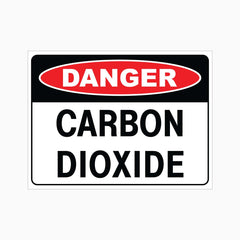 DANGER CARBON DIOXIDE SIGN