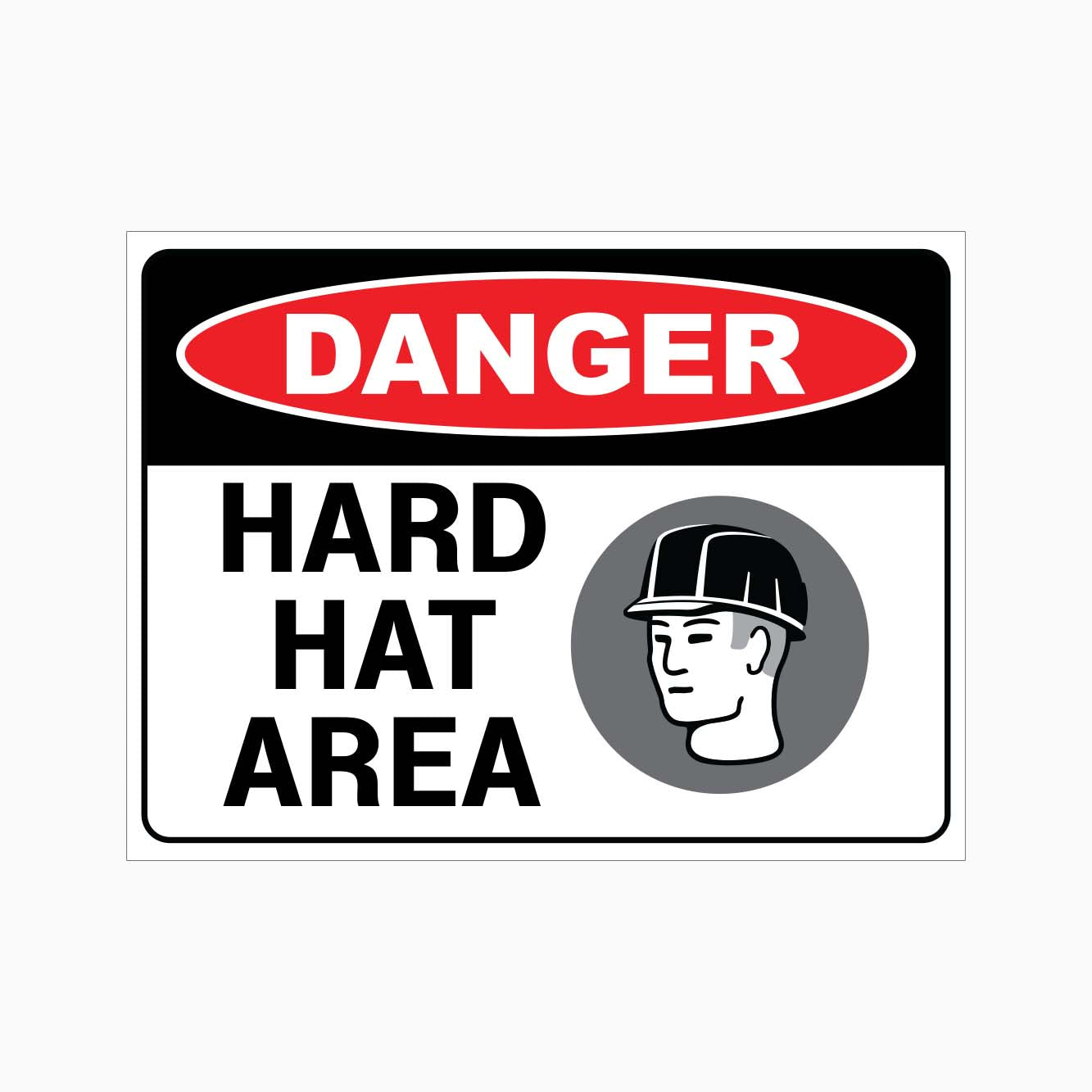 DANGER HARD HAT AREA SIGN - GET SIGNS