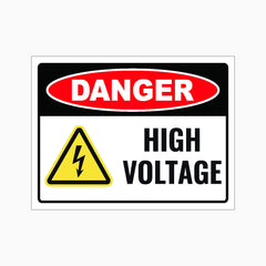 DANGER HIGH VOLTAGE SIGN