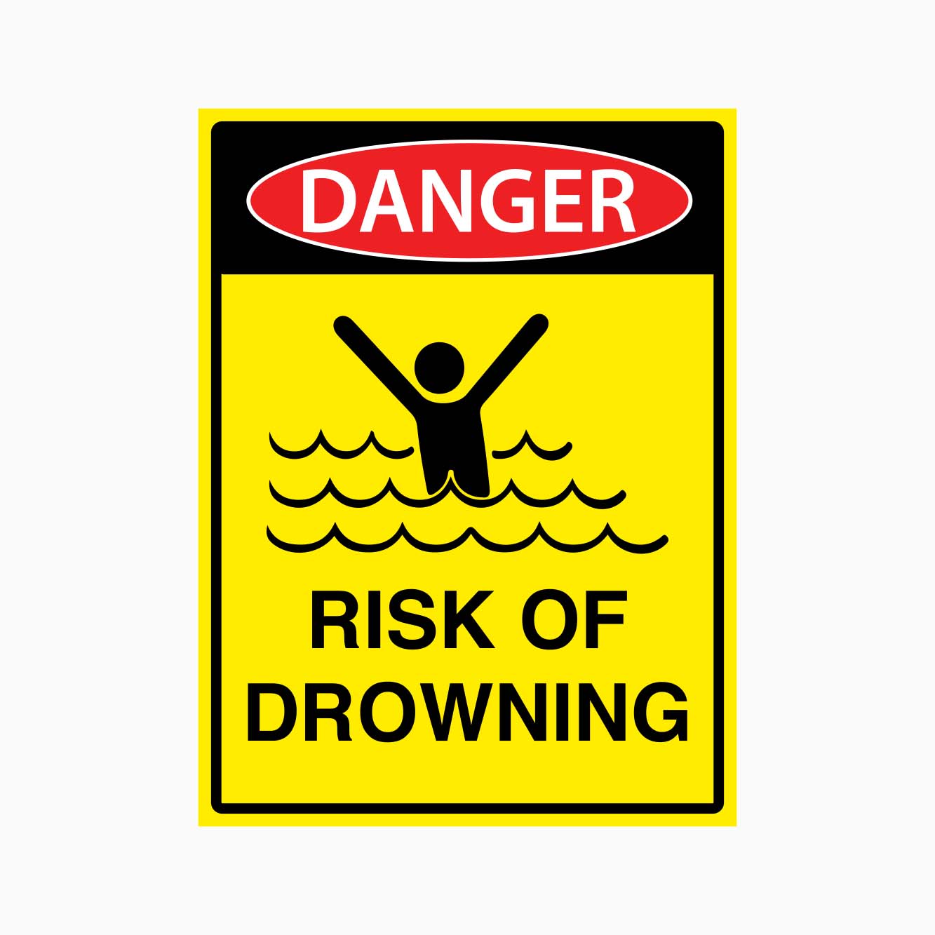 Danger Risk of Drowning Safety Sign - GET SIGNS Australia – Get signs